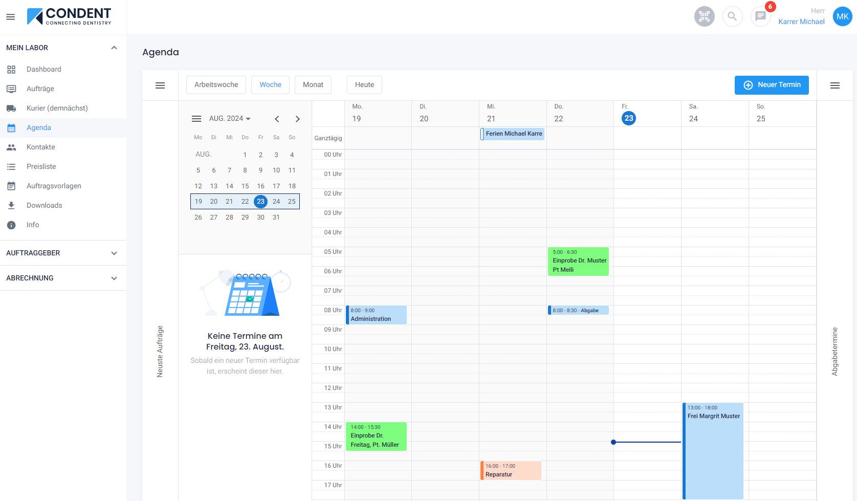 Agenda Der Dentallaborsoftware Condent