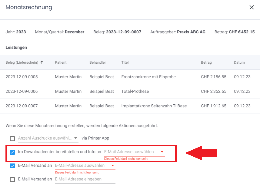 E Mail Info Für Downloadcenter In Condent Dentallaborsoftware