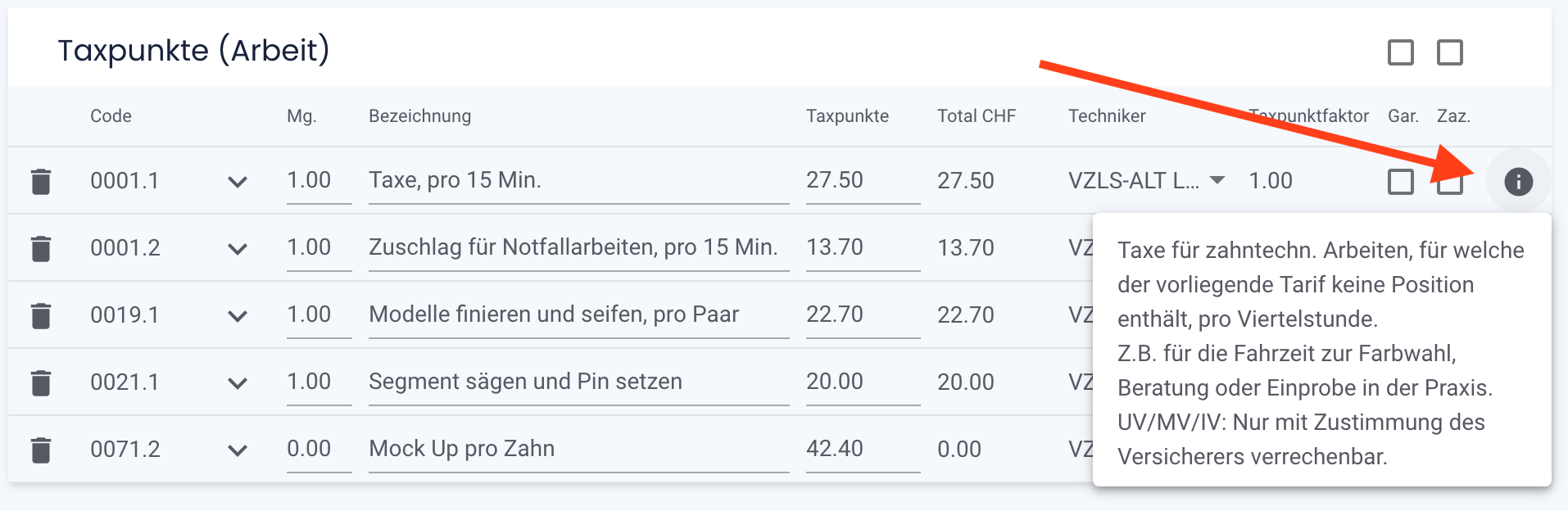 Condent Dentallabor Software Nomenklatur Des VZLS